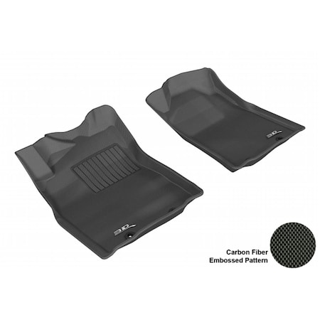 3D Maxpider TOYOTA TACOMA 2012-2014 REGULAR CAB/ ACCESS CAB KAGU BLACK R1 POST- A/T ONLY Floor Mat L1TY09111509